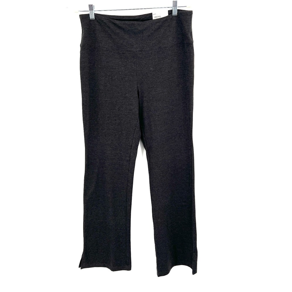 NEW Sonoma bootcut legging stretch pull on pants gray high rise slim L
